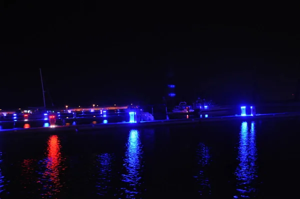 Piękna Noc Limassol Marina Cyprze — Zdjęcie stockowe