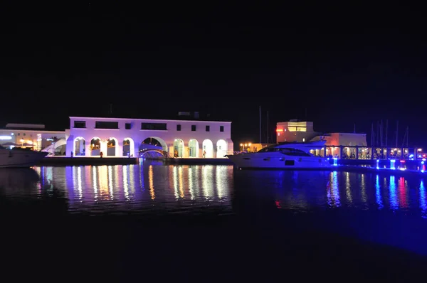 Den Vackra Natten Limassol Marina Cypern — Stockfoto