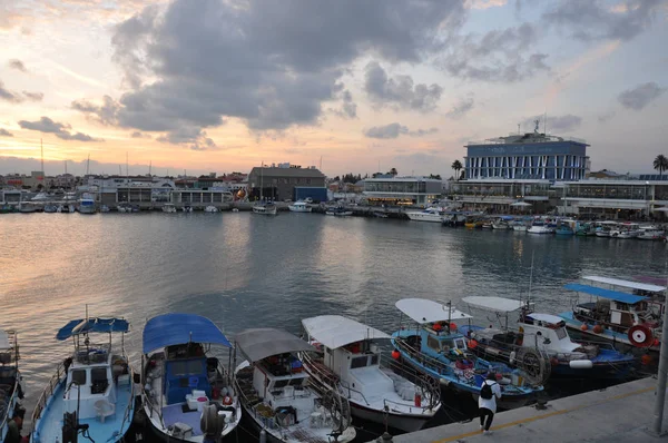 Kıbrıs Güzel Eski Port Limasol — Stok fotoğraf