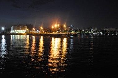 Kıbrıs'ta güzel Gece Eski Port Limasol