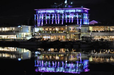 Kıbrıs'ta güzel Gece Eski Port Limasol