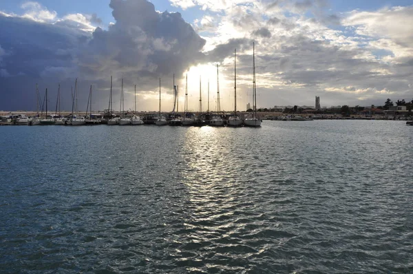 Hermoso Puerto Deportivo Zygi Chipre — Foto de Stock