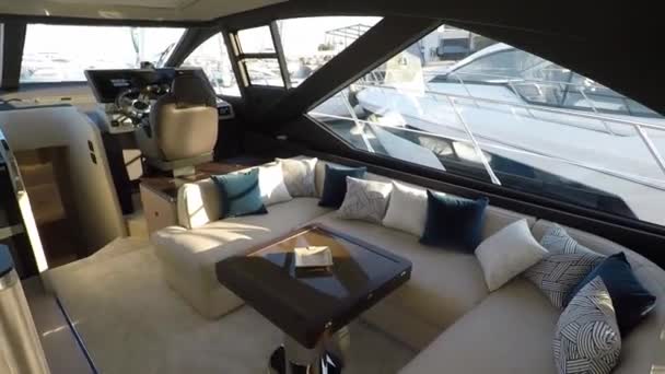 Beautiful Luxury Yacht — Stockvideo