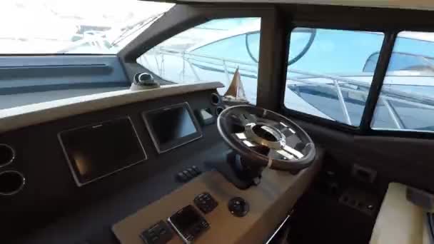 Beautiful Luxury Yacht — Stockvideo