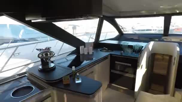 Beautiful Luxury Yacht — Stockvideo