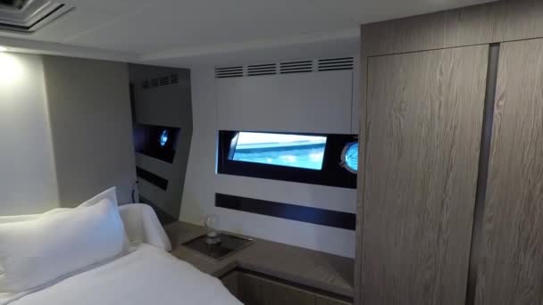 Beautiful Luxury Yacht — Stockvideo