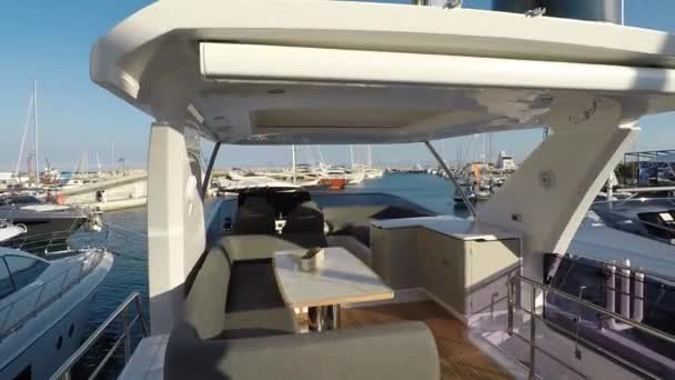 Beautiful Luxury Yacht — Stok video