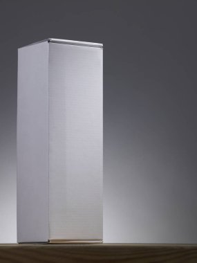 boş beyaz kağıt kutusu ahşap tablo