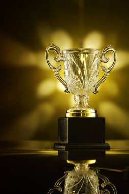 Kupa siyah arka plan üzerine düşük anahtar