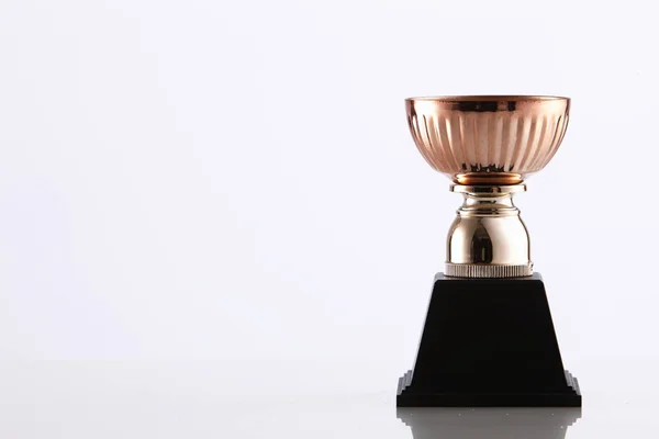 Bronze Trophy White Background — Stock Photo, Image