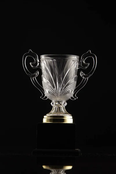 Low Key Trophy Black Background — Stock Photo, Image