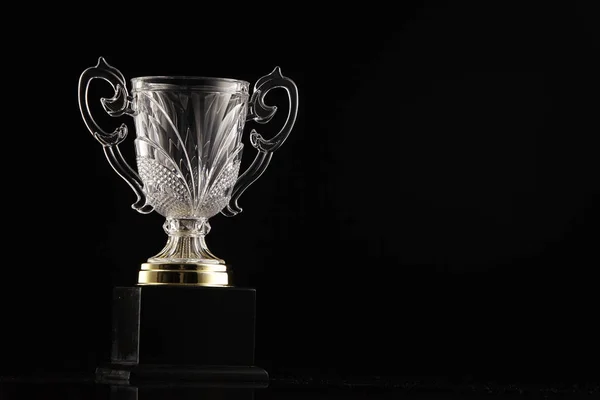 Low Key Trophy Black Background — Stock Photo, Image