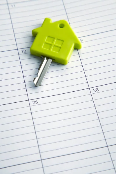 Key House Calendar Background — Stock Photo, Image