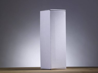 boş beyaz kağıt kutusu ahşap tablo