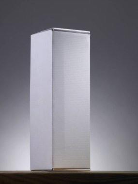 boş beyaz kağıt kutusu ahşap tablo