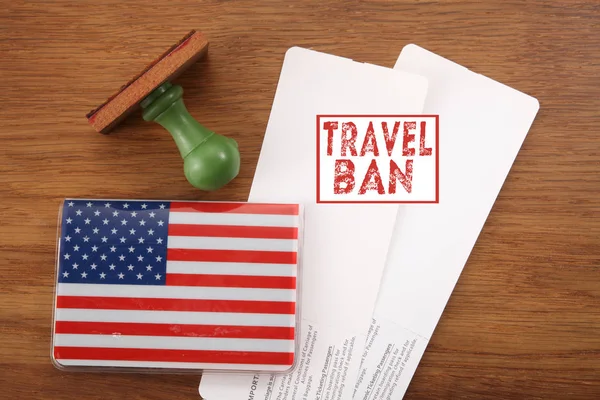 concept shot of travel ban to united state