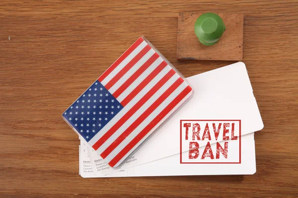 concept shot of travel ban to united state