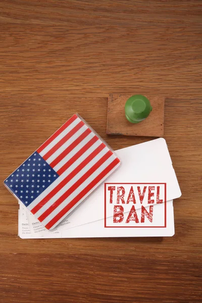 concept shot of travel ban to united state