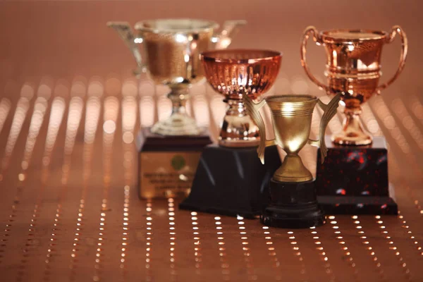 Trophée Gagnant Sur Pegboard Avec Effet Lumière — Photo