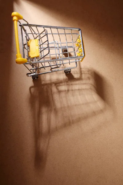 High Angle View Mini Shopping Cart — Stock Photo, Image