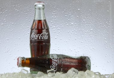 Kuala lumpur Malezya-14 Şubat 2017 editoryal fotoğraf buzlu bir dondurucuda klasik Coca-Cola olabilir. Coca-Cola Company en popüler pazar lideridir .