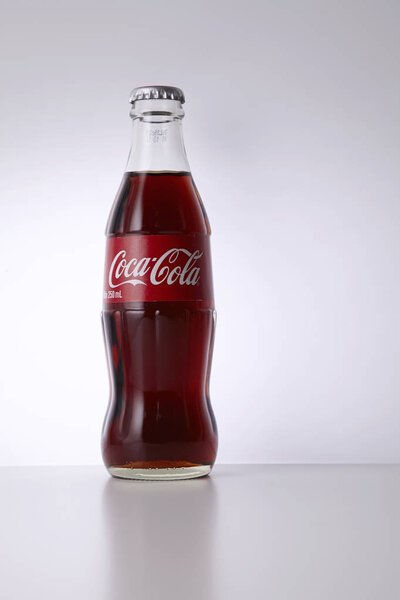 Kuala Lumpur, Malaysia - 6 June, 2017: Coca Cola on white background