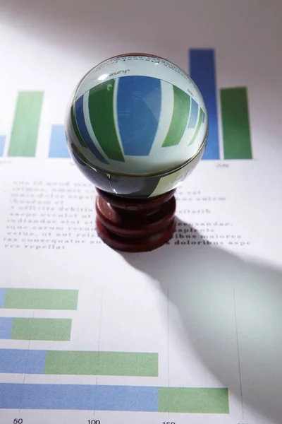 crystal ball on the business report