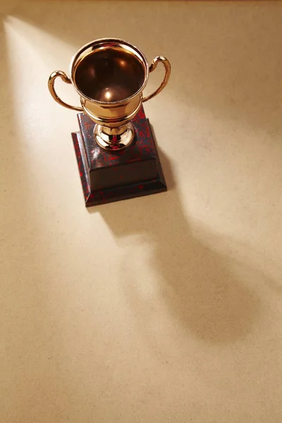 Hög Vinkel Syn Golden Trophy — Stockfoto