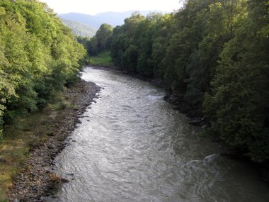 Karpatlar dağın üzerinden güzel görünümü