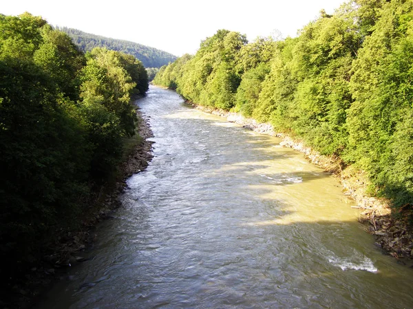 Schöne Aussicht Auf Die Karpaten Vom Berg Aus — Stockfoto