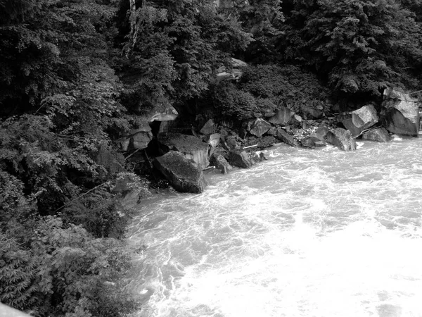 Río Áspero Los Cárpatos Las Laderas Las Rocas —  Fotos de Stock