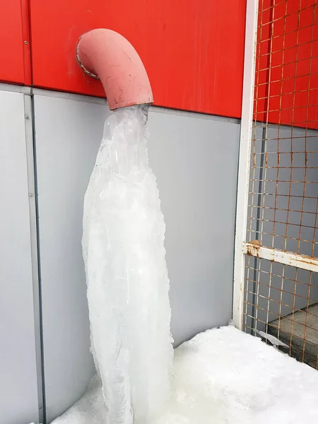 Dangerous Icicles Blocks Ice Winter — Stock Photo, Image