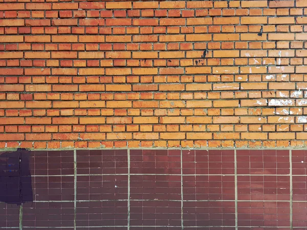 Brick and brick wall with concrete and mortar