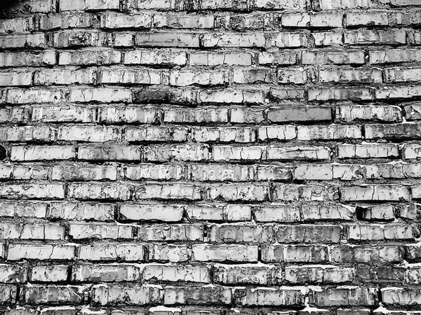 Mur Briques Briques Avec Béton Mortier — Photo
