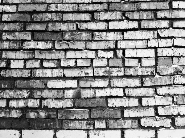 Ziegelmauer Mit Beton Und Mörtel — Stockfoto