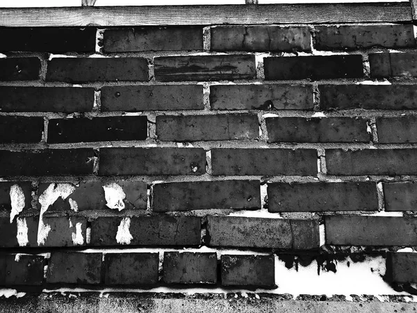 Кирпичная Кирпичная Стена Бетоном Раствором — стоковое фото