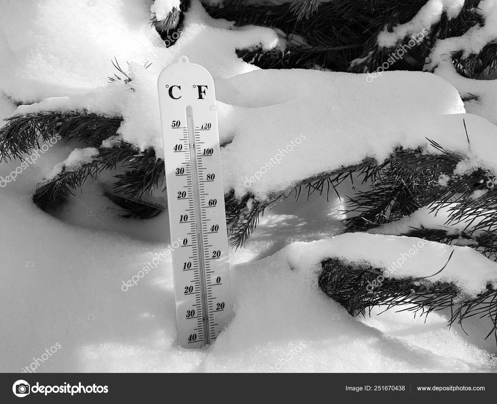 Street Thermometer With A Temperature Of Celsius And