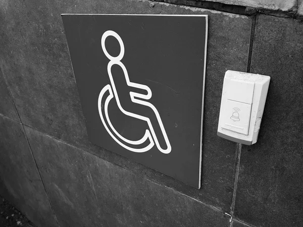 Disabled Ramp - Help Call Button — Stock Photo, Image