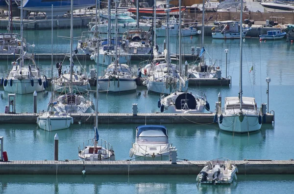 Italy Sicily Mediterranean Sea Marina Ragusa May 2018 Boats Luxury — Stock Photo, Image