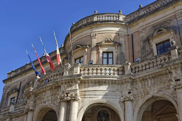 İtalya, Sicilya, noto (siracusa Eyaleti), ducezio Sarayı Barok Cephesi (1746)