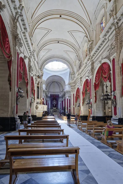 Italy Sicily Ragusa Ibla June 2018 Interiors Baroque George Cathedral — Stock Photo, Image