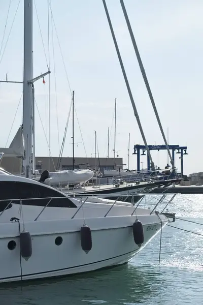 Italy Sicily Mediterranean Sea Marina Ragusa June 2018 Luxury Yachts — Stock Photo, Image