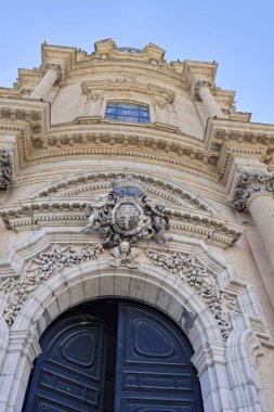 İtalya, Sicilya, Ragusa Ibla, görünümü barok St. George's Cathedral cephe