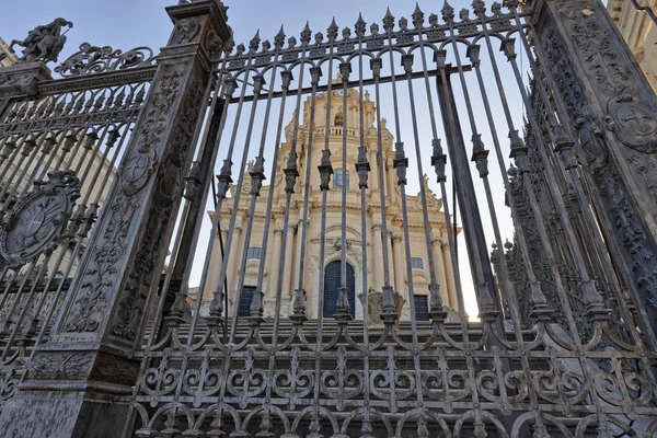 Italy Sicily Ragusa Ibla View Baroque George Cathedral Facade — Stock Photo, Image