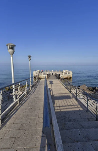 Italy Sicily Mediterranean Sea Marina Noto Siracusa Province People Concrete — Stock Photo, Image