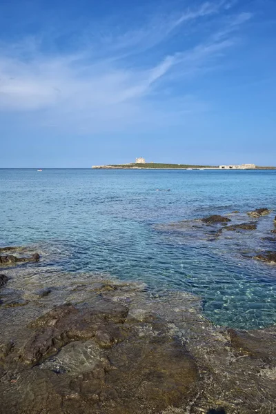 Itália Sicília Portopalo Capo Passero Província Siracusa Vista Para Ilha — Fotografia de Stock