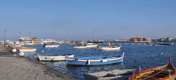 Olaszország Szicília Marzamemi Siracusa Megye Marina Halászhajók — Stock Fotó