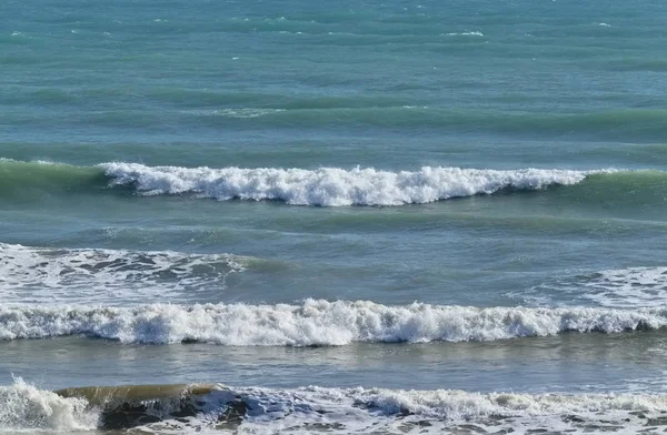 Italia Sicilia Mar Mediterráneo Olas Mar Agitadas — Foto de Stock