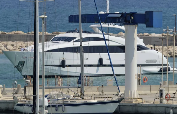 Itálie Sicílie Středozemní Moře Marina Ragusa Srpna 2018 Velké Luxusní — Stock fotografie