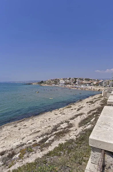 Italy Sicily Mediterranean Sea Sampieri Ragusa Province View Seafront Beach — Stock Photo, Image